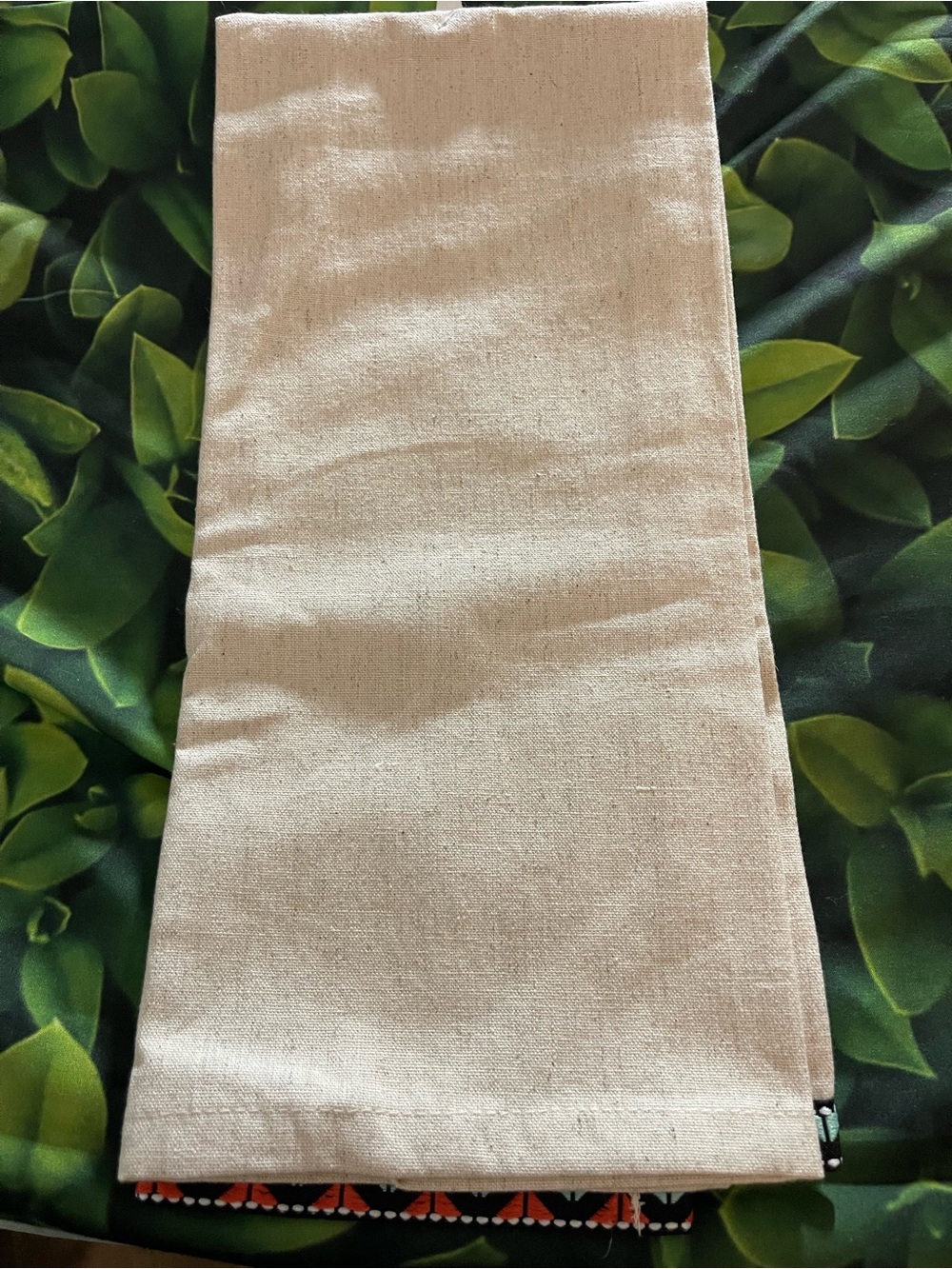 WORLD MARKET EXCLUSIVE Oatmeal Embroidered Critters Kitchen Towel, Rust Mushroom - Picture 7 of 8